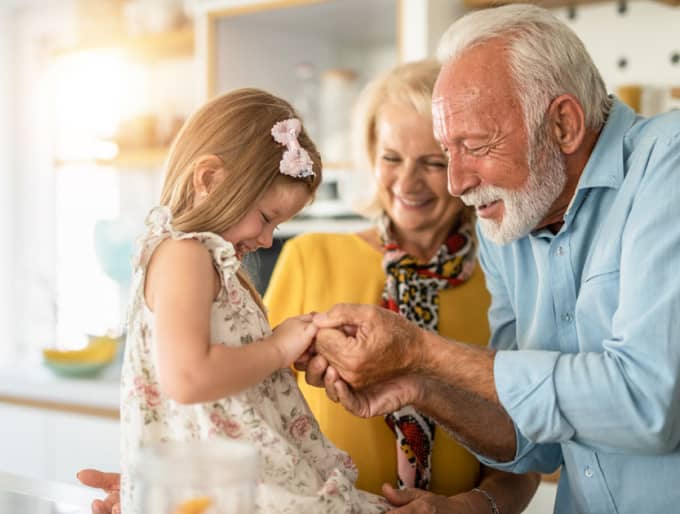 grandparents with grandchild